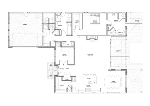 main floor plan of Cobble Hill Transitional under construction