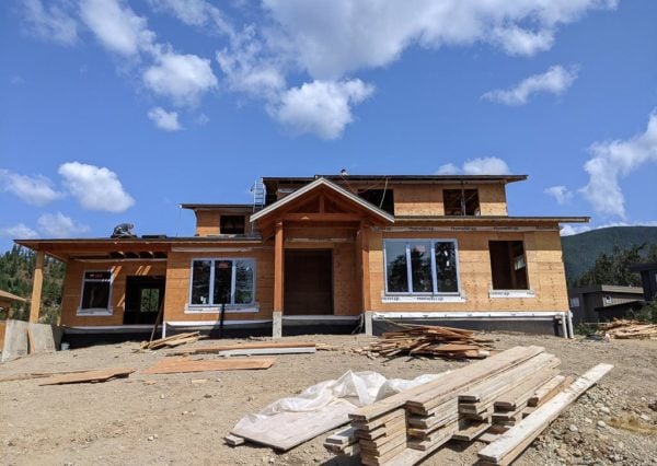 Main entrance of framed home