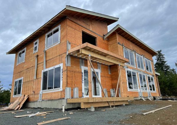 Exterior framing Malahat Modern