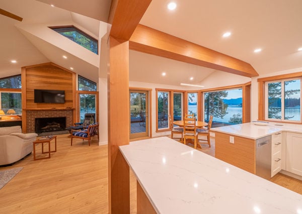 vaulted ceilings in Thetis Transformation home