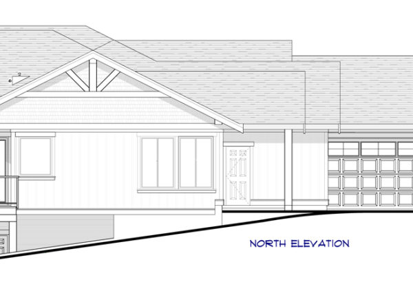side rendering of large Maple Bay home