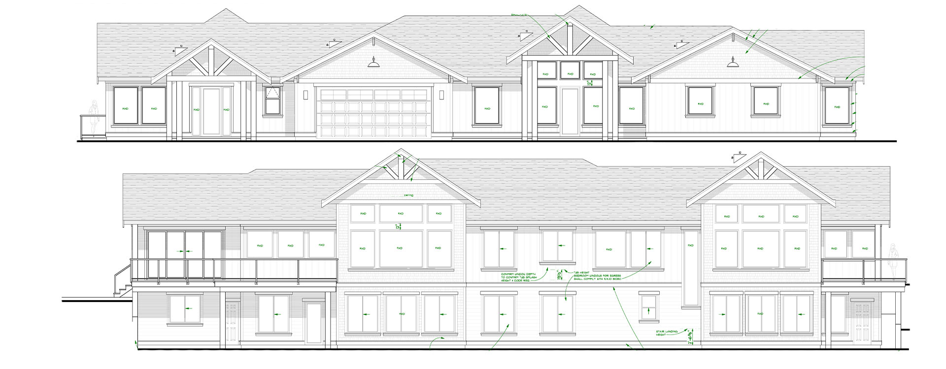 Exterior concept drawings for custom home