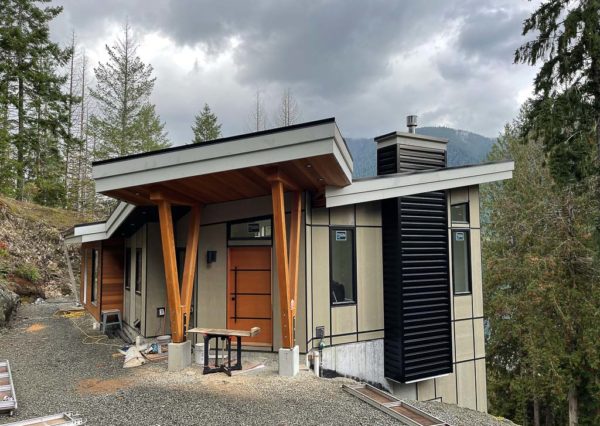 Exteriror work in progress lakefront home