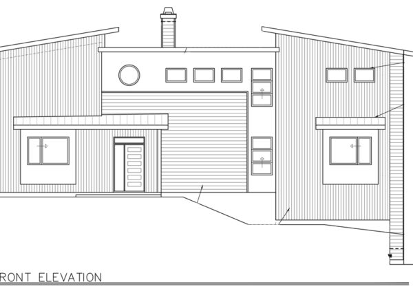 Front rendering of ocean front home