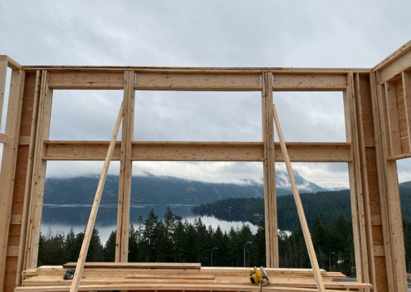 View of maple Bay inside under construction home