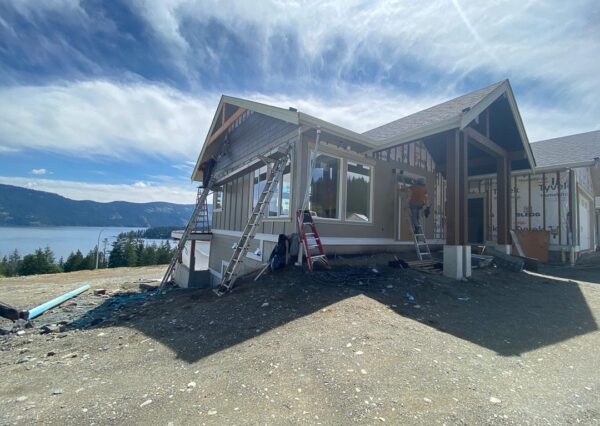 Siding progress on Seascape Duplex