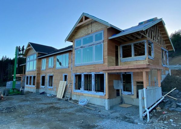 Windows installed in under construction home