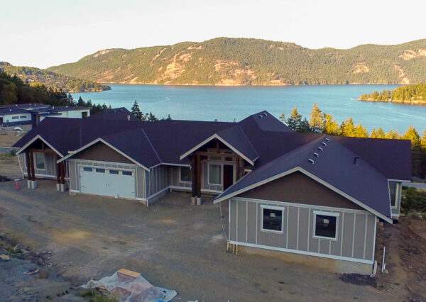 Views from Seascape Duplex under construction north cowichan