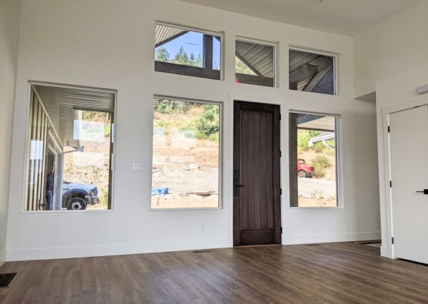 Front door and entryway