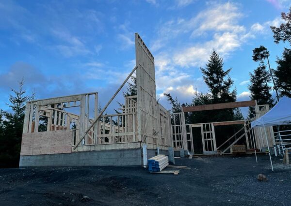 Framing Malahat custom home