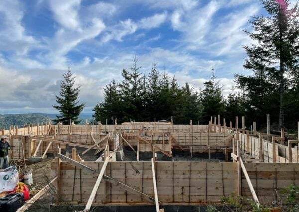 House framing under construction Malahat BC