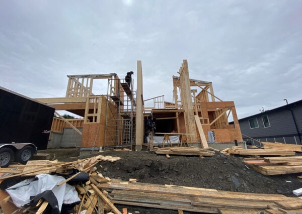 Front elevation under construction home