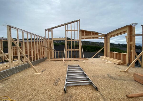 Valley views from under construction home