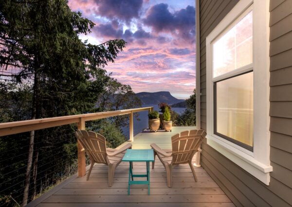 Sunset views from custom deck