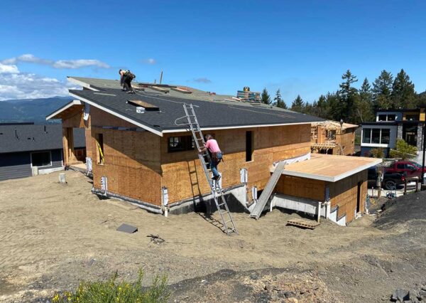 Roofing in progress