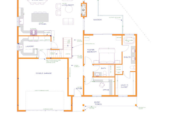Viewscape Custom Home main floor plan