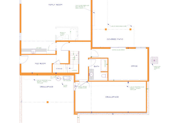 Viewscape custom home lower floor plan
