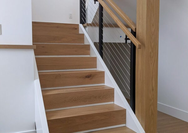 Staircase with cable railing