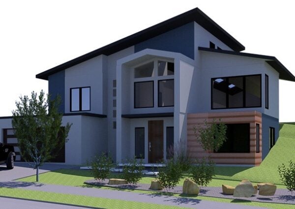 Front elevation concept drawing Cowichan Valley custom home