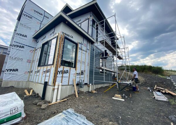 Scaffolding set up for construction site