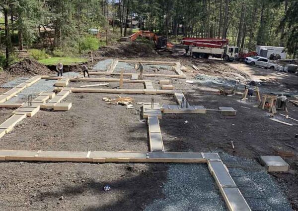 Footings for custom home