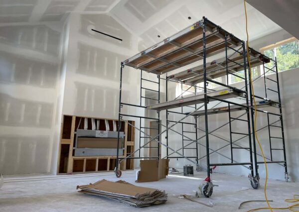 Drywall interior custom home