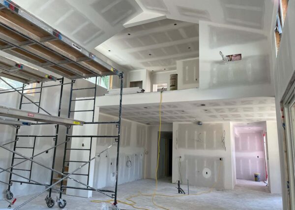 Scaffolding for drywall home interior