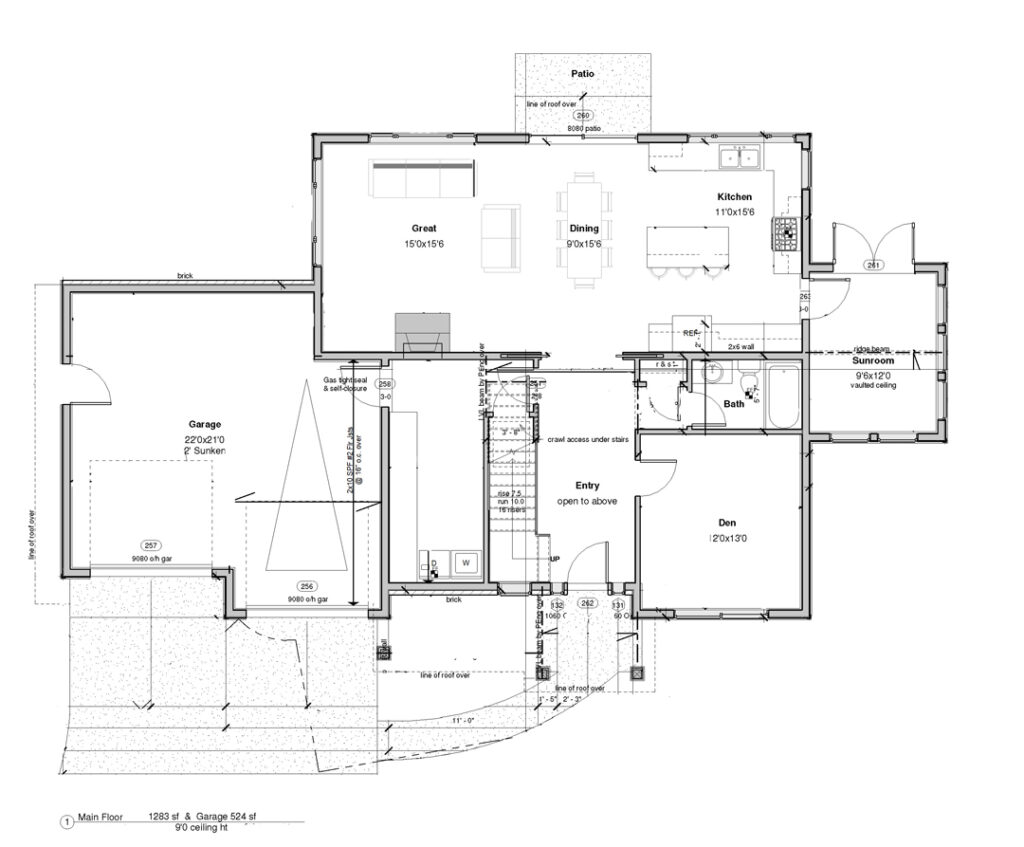 Cowichan Bay custom home main floor