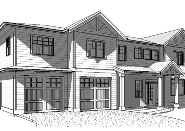 Front exterior concept for Cowichan Bay Custom Home