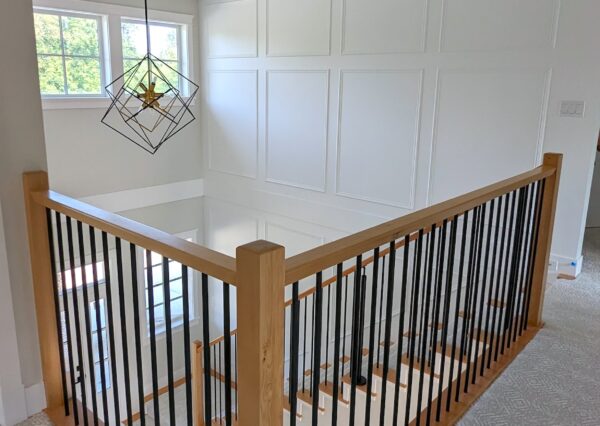 Beautiful stairwell by cowichan valley custom home builder