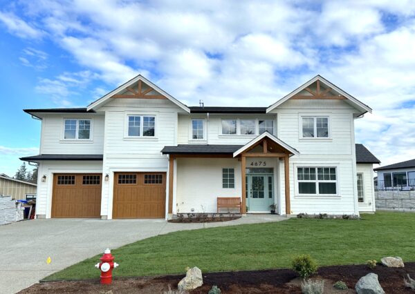 Front exterior of Cowichan Bay Custom Home