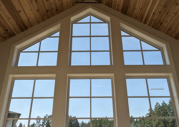 Beautiful wood ceilings in Cowichan Bay custom home.