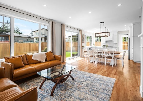 Great room in custom built home