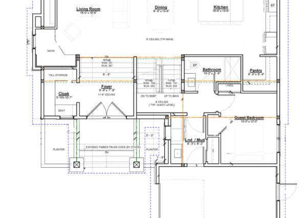 Main level floor plan Shawnigan Gables