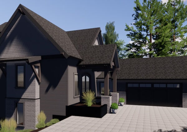 Concept rendering custom home Shawnigan lake