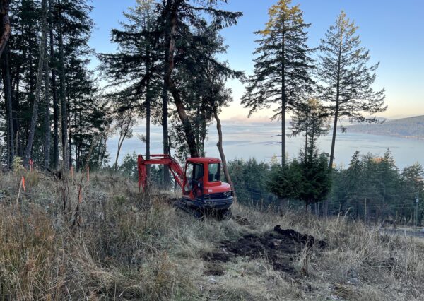 Excavation begins on Mount Erskine on Salt Spring Island