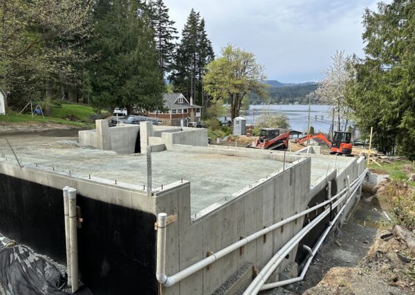 Foundation Walls for custom home on Shawnigan Lake