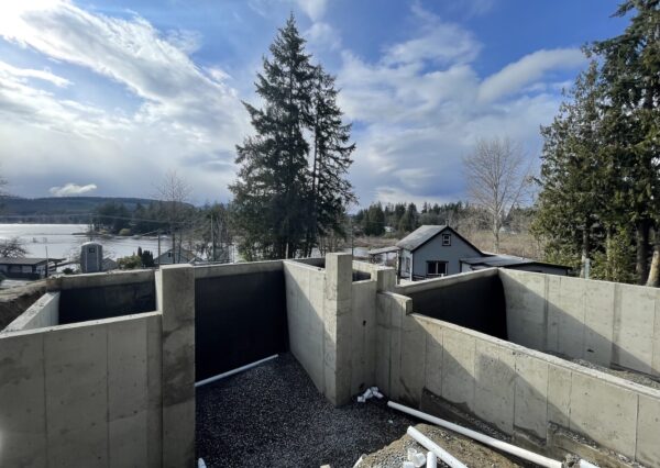 Shawnigan lake view foundation walls