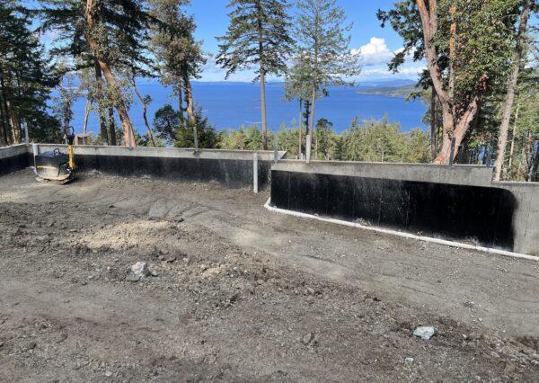 Salt Spring custom home foundation infill