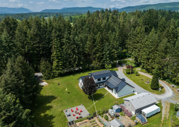 Farmhouse in Cowichan Valley with Solar Panels