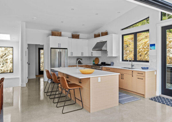 Edgewater custom home kitchen view