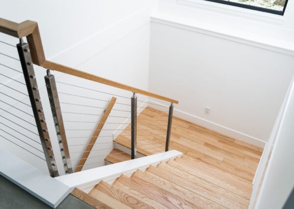 Custom cable railing built by Made to Last Custom Homes in Edgewater project