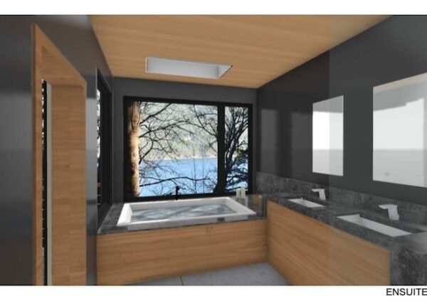 Ocean view master bathroom design