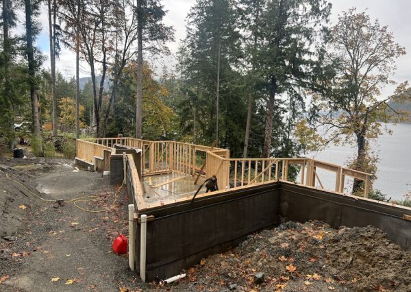 Building foundations in Maple Bay