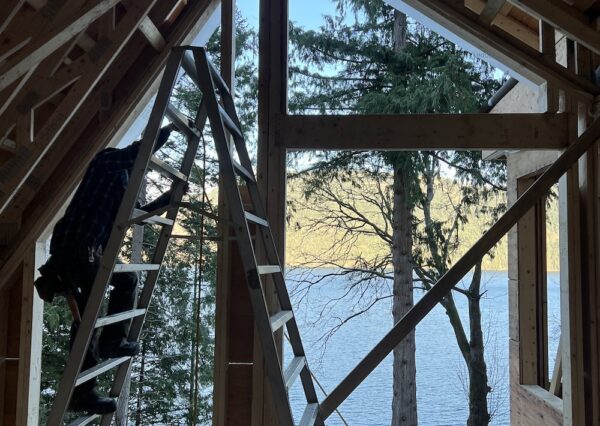 Framing homes on Vancouver Island