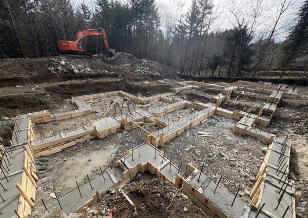 Footings poured in Cobble Hill