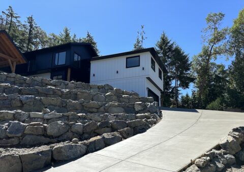 Driveway and landscaping rock in Shawnigan Lake