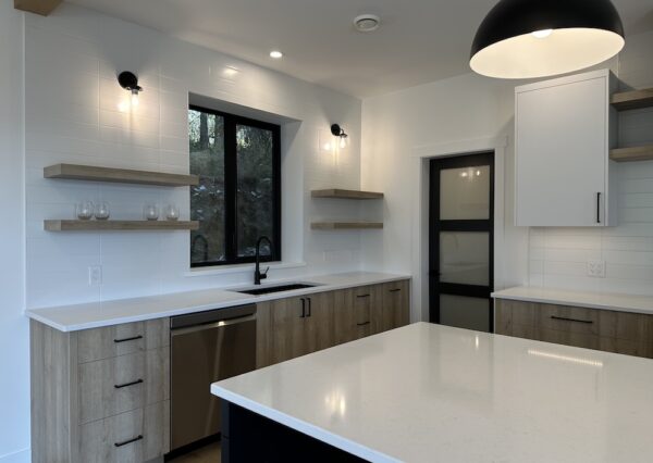 White subway tile in custom designed kitchen