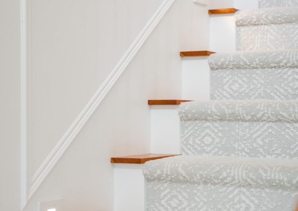 Lighted staircase design in new home