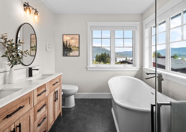 Primary ensuite with ocean views